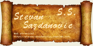 Stevan Sazdanović vizit kartica